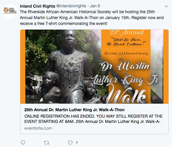 MLK Walk-A-Thon Promotion